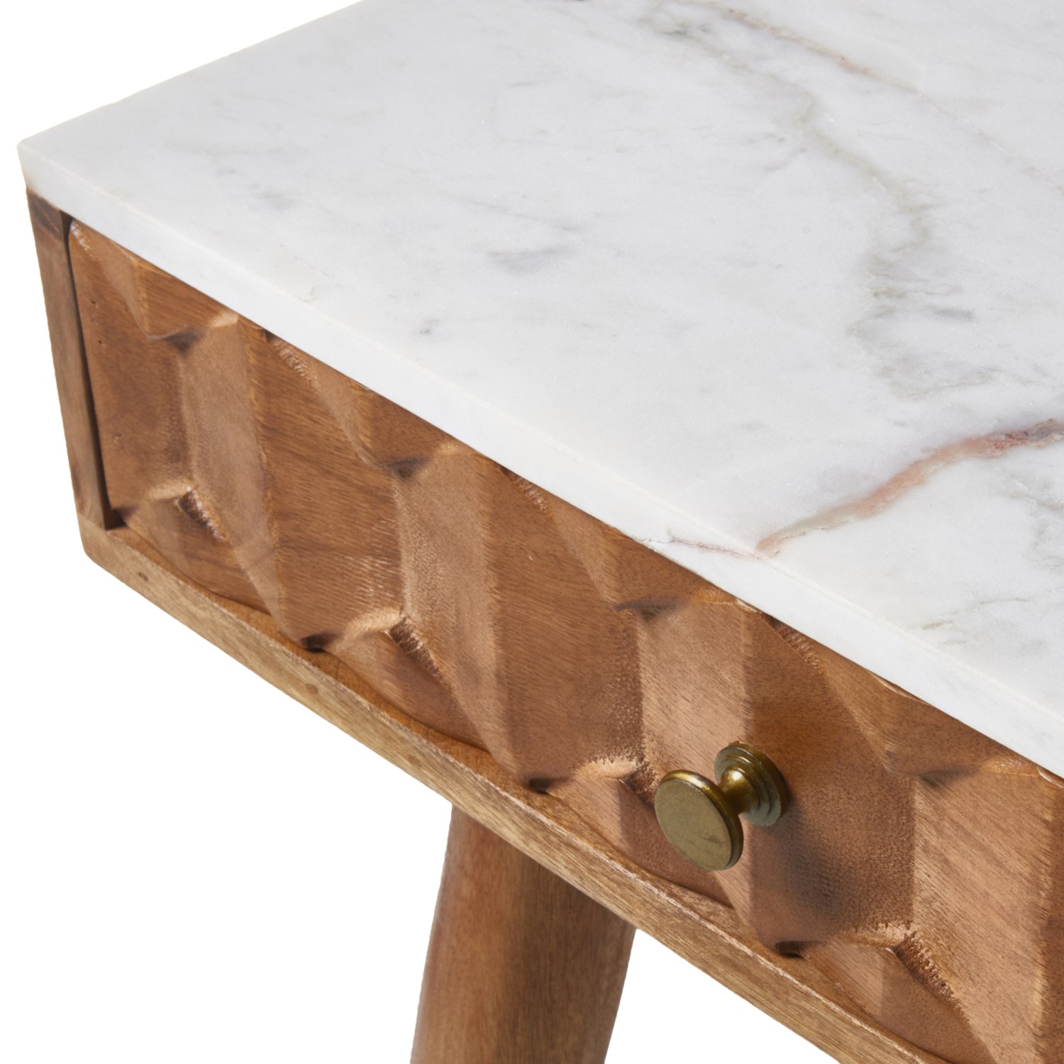 Made in India Marble Top TwoDrawer Console Table 42x14x30” Save 28