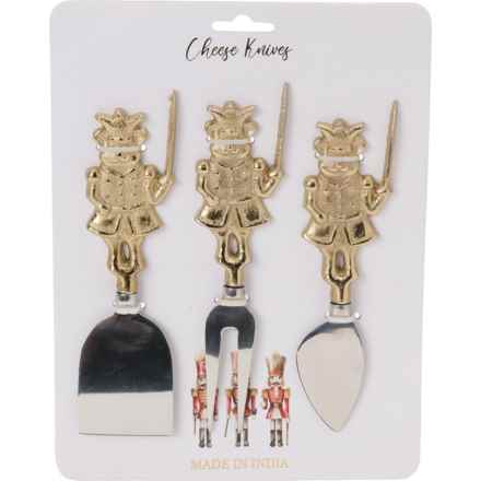 Made in India Mouse Nutcracker Cheese Tool Set - 3-Piece, 7.25” in Multi