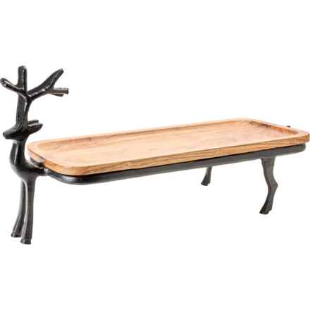 Made in India Reindeer Platter - 22” in Multi