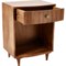 3UUXG_3 Made in India Ribbed One-Drawer Bedside Table - 18x14x24”