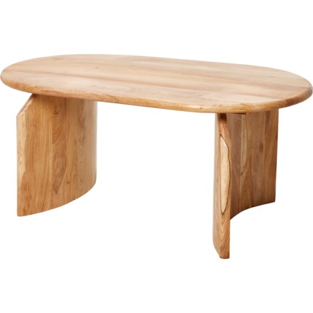 Made in India Semi Circle Coffee Table - 42x24x18” in Natural
