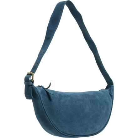Made in India Shoulder Bag - Suede in Denim Blue
