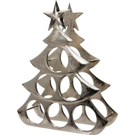 Made in India Tree Wine Rack - 16x19” in Silver - Closeouts