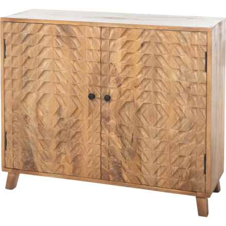Made in India Two-Door Cabinet - 35x12x29” in Natural