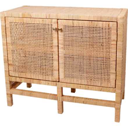 Made In Indonesia Nabiel Rattan-Wrap Cabinet - 36x16x32” in Natural