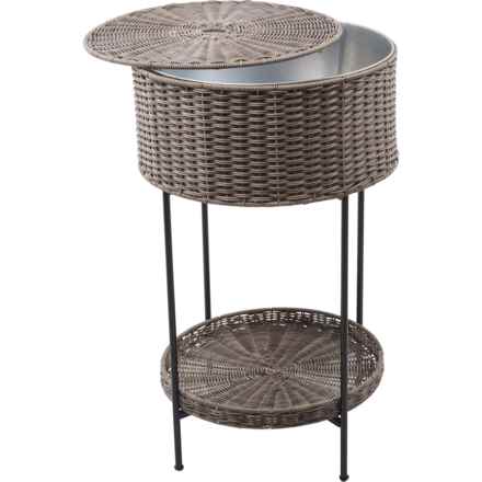 Made in Vietnam Ice Bucket with Zinc Tub - 30.25x18” in Gray/Black