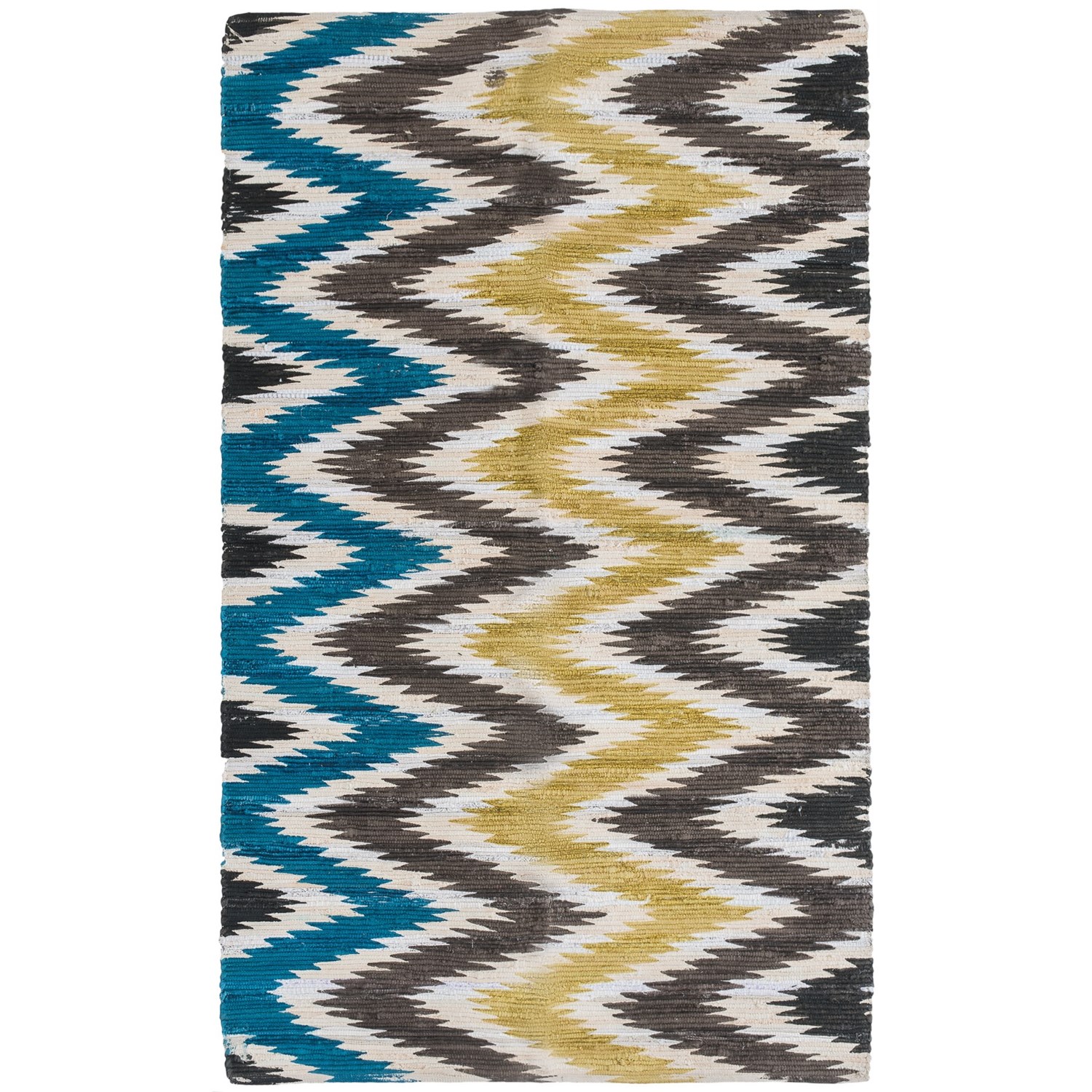 Madison Home Chevron Printed Grey Chindi Rug 5x8’ Save 64