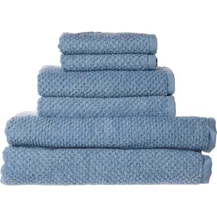 Madison Studio Bath Towel Bundle Set - 6-Pack, Blue Linen in Blue Linen