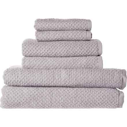 Madison Studio Bath Towel Bundle Set - 6-Pack, Pewter in Pewter