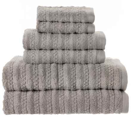 Madison Studio Bath Towel Set - 6-Piece, Grey in Grey