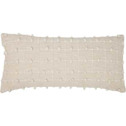 Magaschoni Wool Nubby Throw Pillow - 14x28” in Natural
