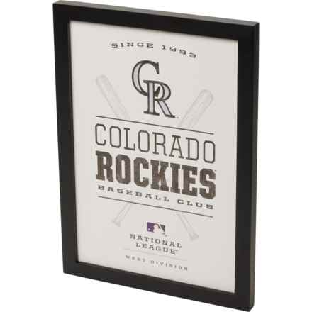 Major League Baseball 10x14” Colorado Rockies Framed Wooden Wall Art in Wood