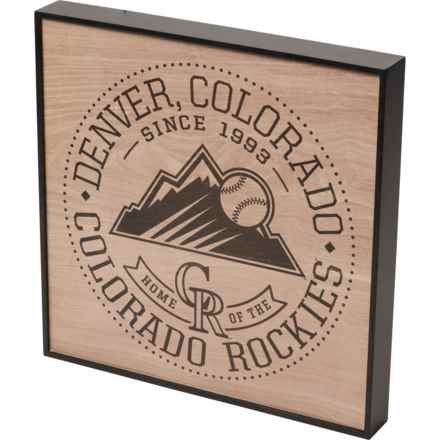 Major League Baseball 12x12” Colorado Rockies Framed Deep Wood Art in Wood