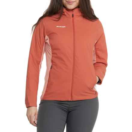 Mammut Rime Light Flex Hooded Jacket - Insulated in Brick-Quartz Dust
