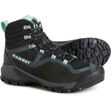 Mammut Sapuen High Gore-Tex® Hiking Boots - Waterproof (For Women) in Dark Steel-Neo Mint