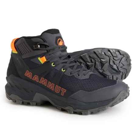 Mammut Sertig II Mid Gore-Tex® Hiking Boots - Waterproof (For Men) in Dark Titanium-Vibrant Orange