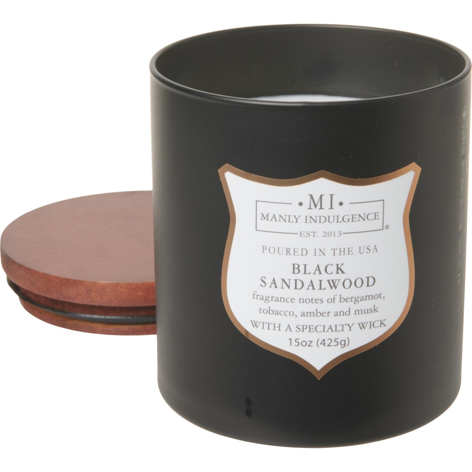 Manly Indulgence 15 oz. Black Sandalwood Candle Save 33