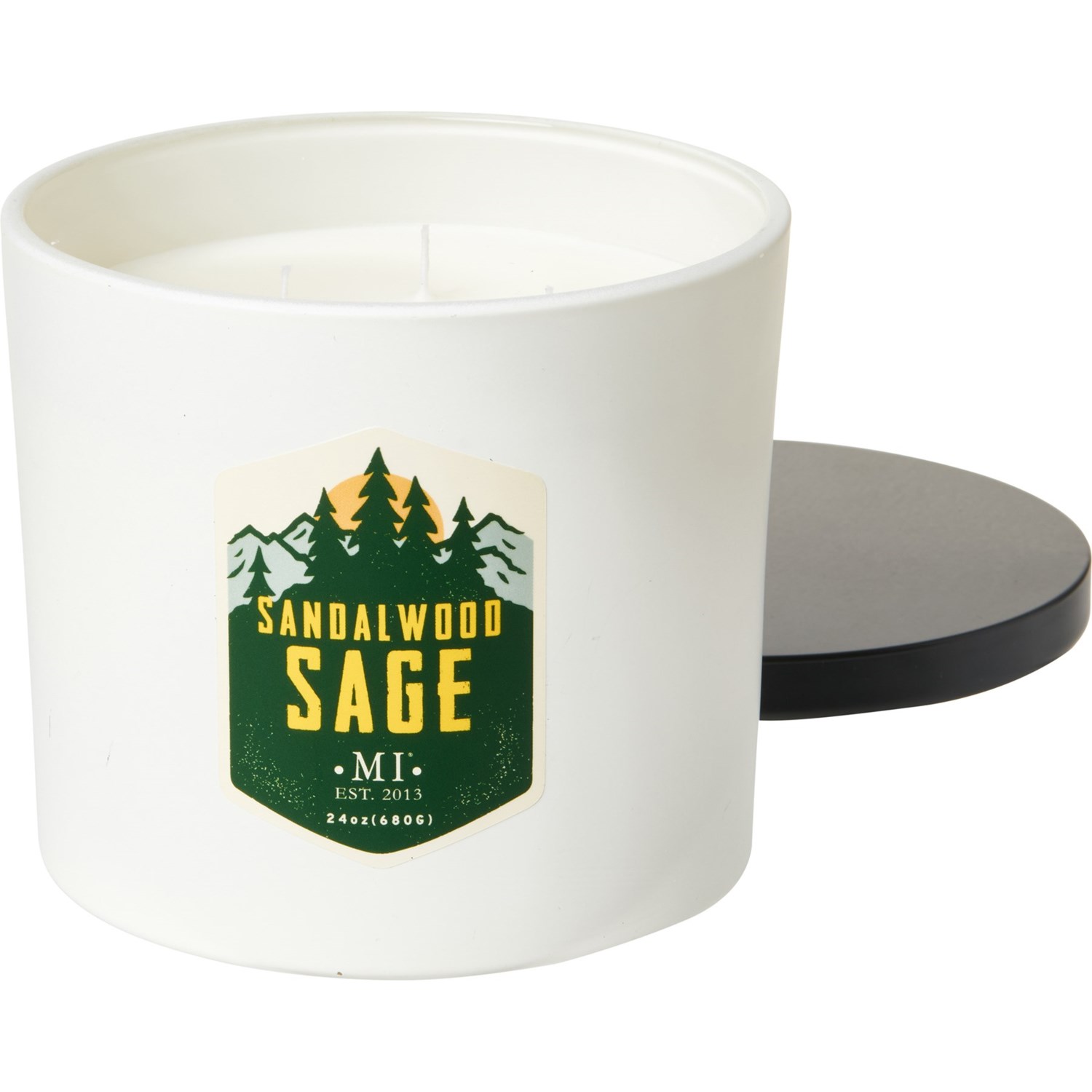 Manly Indulgence 24 oz. Independence Sandalwood Sage Candle 3Wick