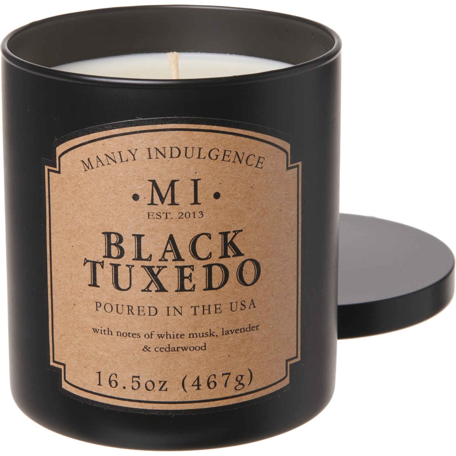 Manly Indulgence Black Tuxedo Candle 16.5 oz. Save 38