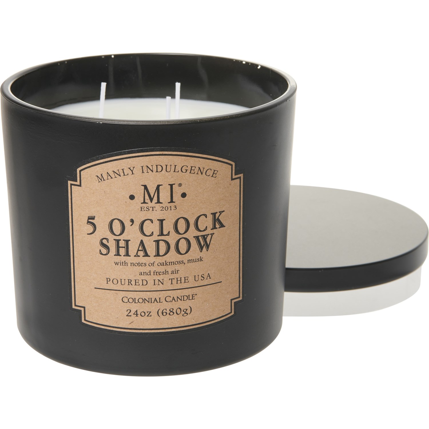 Manly Indulgence Classic 5 O’Clock Shadow Candle - 3-Wick, 24 oz ...