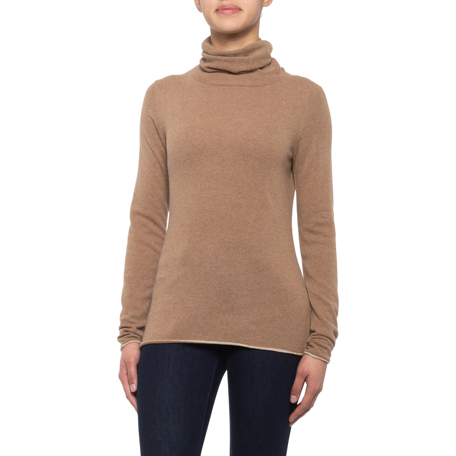 camel turtleneck sweater