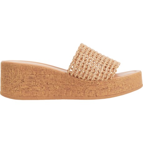 Mariella Made in Italy Raffia Platform Wedge Sandals (For Women) - Save 66%