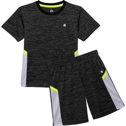 Little Boys Active Shirt and Shorts Set - Short Sleeve in Castle Rock - Closeouts