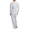 9829D_2 Marilyn Monroe Corduroy Fleece Henley Pajamas - Long Sleeve (For Women)