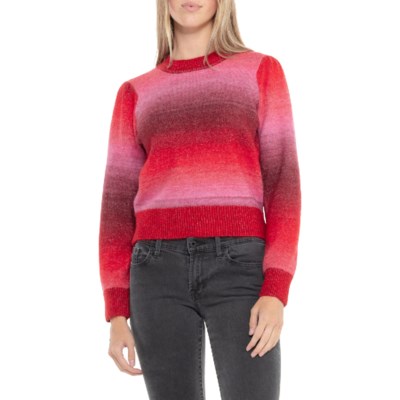 (取寄) マリンレイヤー アイラ パフ スリーブ クルー ネック セーター Marine Layer Ayla Puff Sleeve Crew Neck Sweater  Warm Ombre marine-layer-ayla-puff-sleeve-