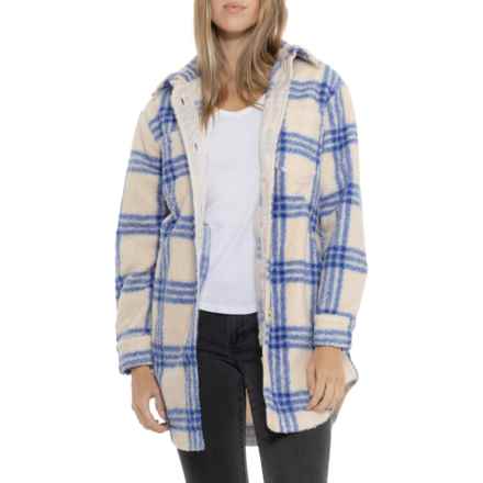 Marine Layer Bailey Shirt Jacket in Blue Windowpane