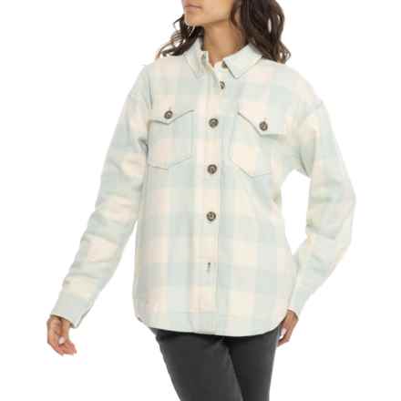 Marine Layer Bailey Shirt Jacket in Seafoam Plaid