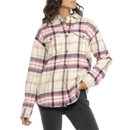Marine Layer Bailey Shirt Jacket in Warm Plaid