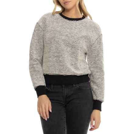 Marine Layer Birds Eye Sweatshirt in Black/White Contrast