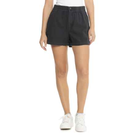 Marine Layer Elle Stretch Selvage Shorts in Faded Black