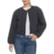Marine Layer Nila Bomber Jacket in Washed Black