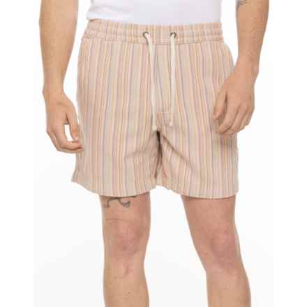 Marine Layer Saturday Beach Shorts - 6” in Warm Multi Stripe
