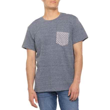 Marine Layer Signature Pocket T-Shirt - Short Sleeve in Denim Neps