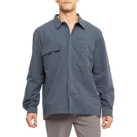 Marmot AirExchange Overshirt - UPF 40, Snap Front, Long Sleeve in Thunderhead