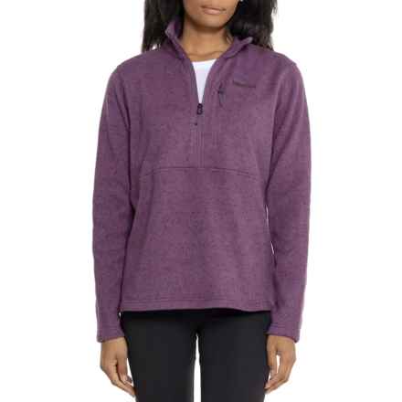 Marmot Drop Line Fleece Jacket - Zip Neck in Purple Fig