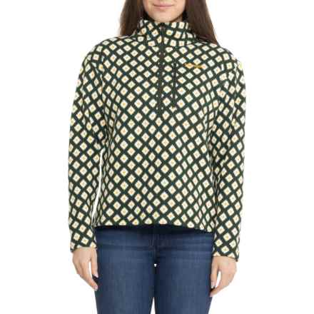 Marmot Heavyweight Drop Line Printed Jacket - Zip Neck in Rosin Green Flurry
