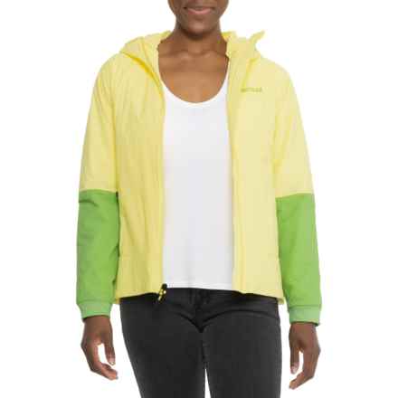 Marmot Novus LT PrimaLoft® Hybrid Hooded Jacket - Insulated in Light Yellow/Kiwi