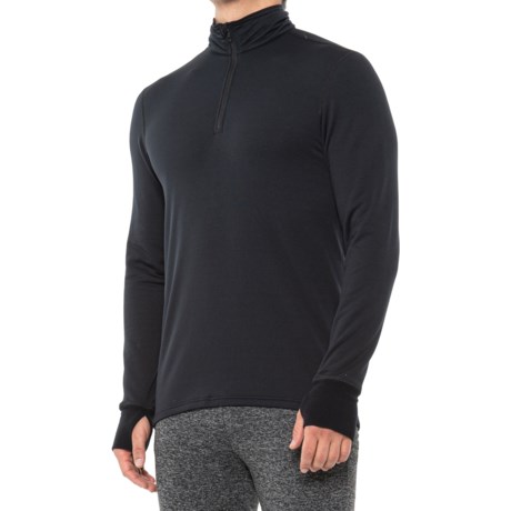 Marmot Polartec® Base Layer Top - Zip Neck, Long Sleeve in Black