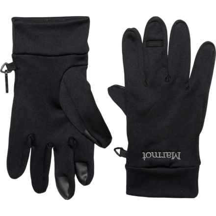 Marmot Power Stretch Connect Gloves - Touchscreen Compatible in Black