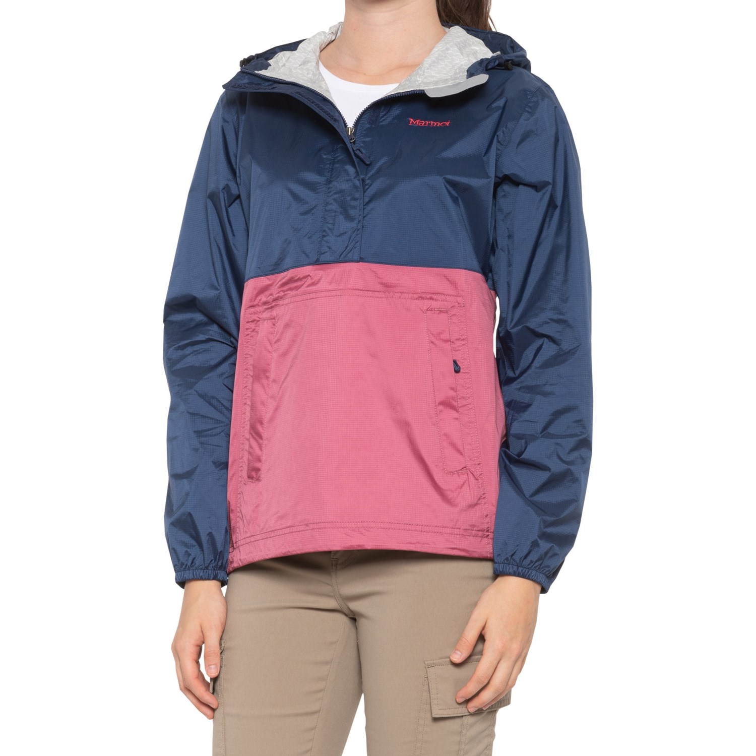 waterproof women's rain anorak jacket