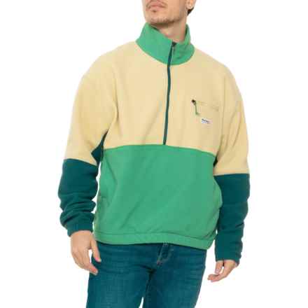 Marmot Retro Rocklin Sweater - Zip Neck in Light Oak/Clover/Dark Jungle