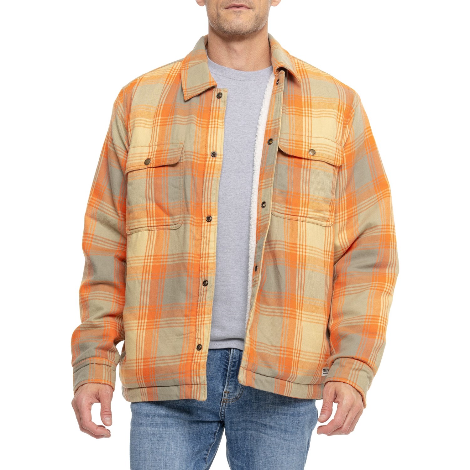 (取寄) マーモット メンズ ライトウェイト フランネル ロング スリーブ Marmot men Lightweight Flannel Long Sleeve Thunderhead 2 Marmot Ridgefield Sherpa-Lined Flannel Shirt Jacket - Snap Front