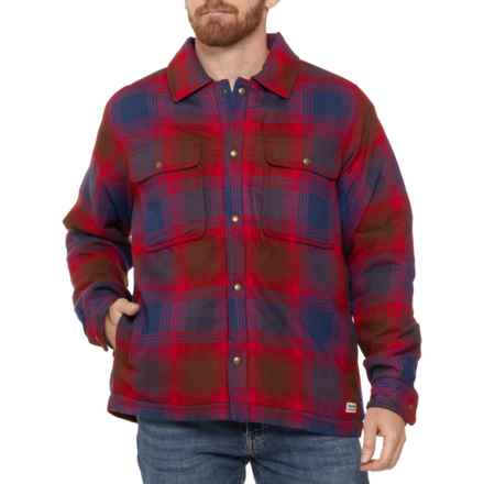 Marmot Ridgefield Sherpa-Lined Flannel Shirt Jacket - Snap Front in Team Red