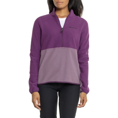 Marmot Rocklin Fleece Jacket - Zip Neck in Purple Fig/Hazy Purple