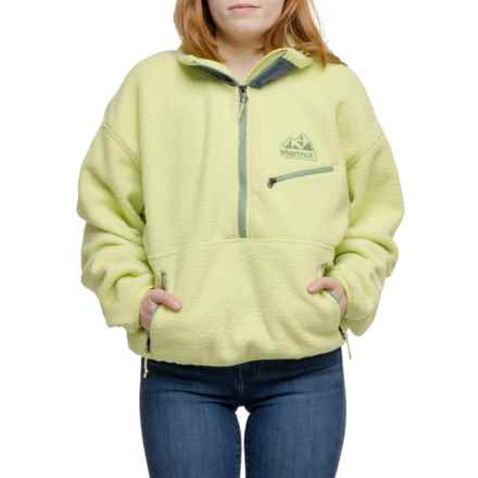 Marmot ‘94 ECO Recycled Fleece Jacket - Zip Neck in Matcha/Thunderhead