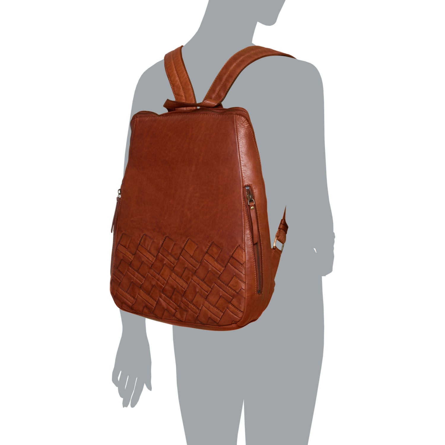 ? NWT Marta Ponti Alix Leather Backpack MARTA PONTI Woven Backpack - Leather - Save 41% main image 2